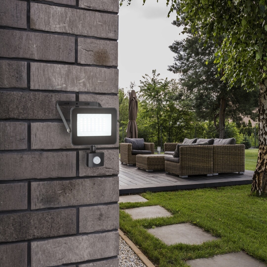Rabalux - LED Floodlight with a sensor LED/30W/230V 4000K IP44 black