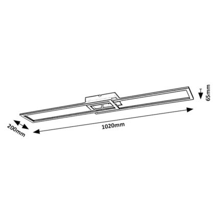 Rabalux - Dimmable LED ceiling light LED/38W/230V 3000-6500K Wi-Fi Tuya + remote control 20x102 cm