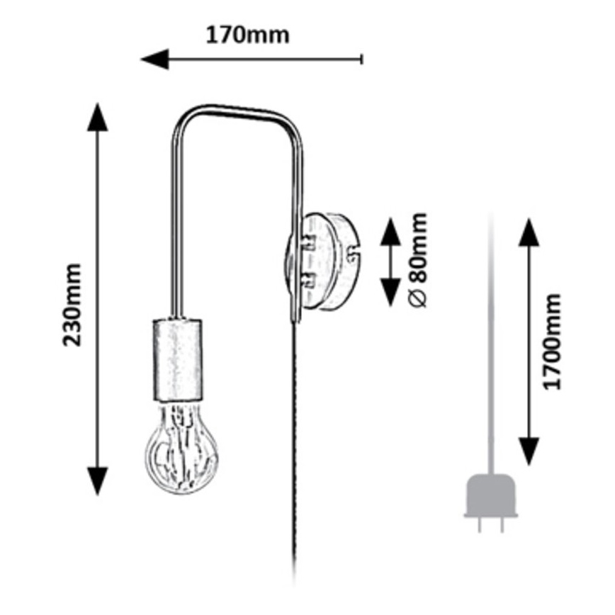 Rabalux - Wall lamp 1xE27/40W/230V