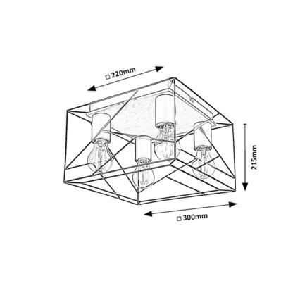 Rabalux - Ceiling light 4xE27/40W/230V 30x30 cm