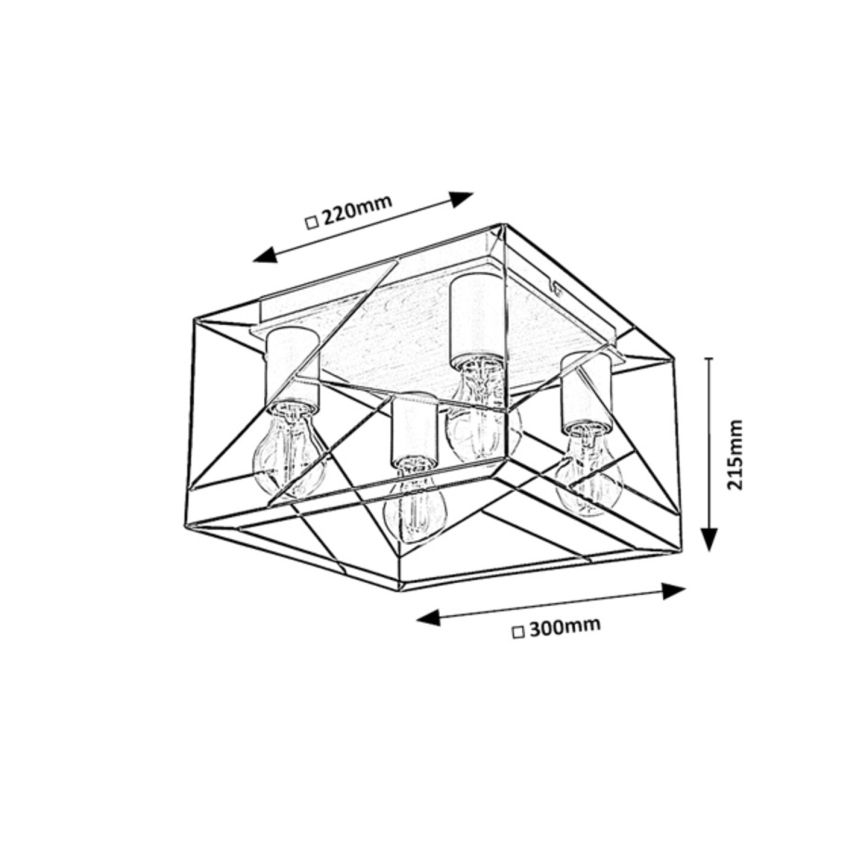 Rabalux - Ceiling light 4xE27/40W/230V 30x30 cm