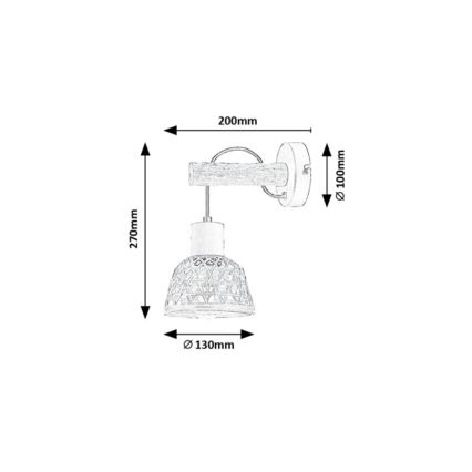 Rabalux - Wall light 1xE27/15W/230V rattan