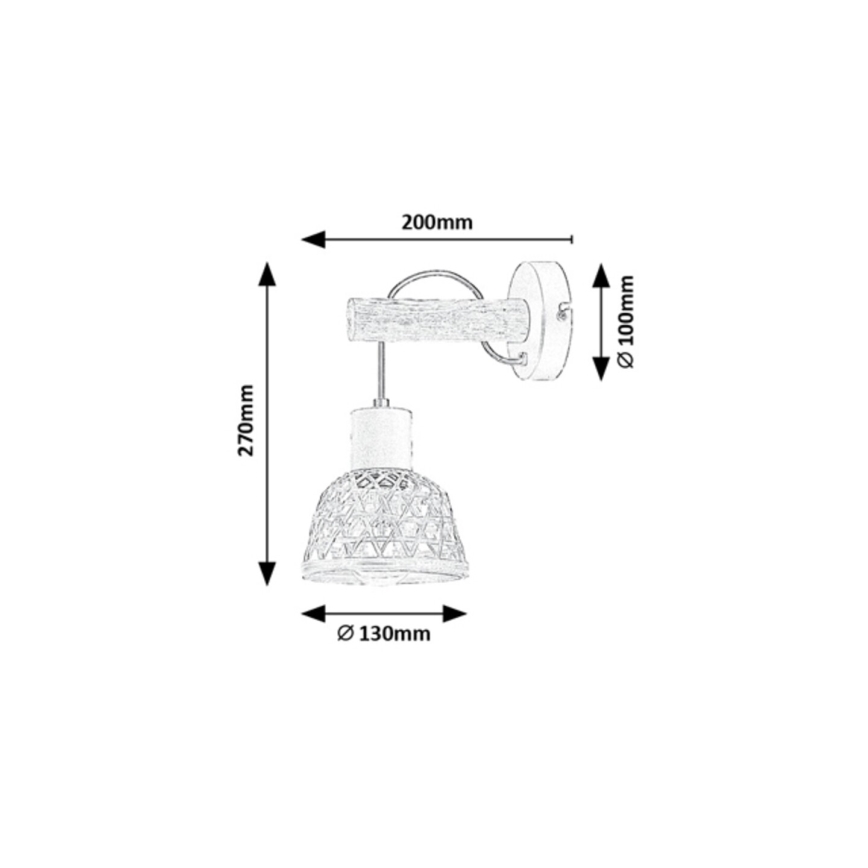 Rabalux - Wall light 1xE27/15W/230V rattan