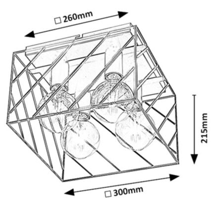 Rabalux - Ceiling light 4xE27/25W/230V