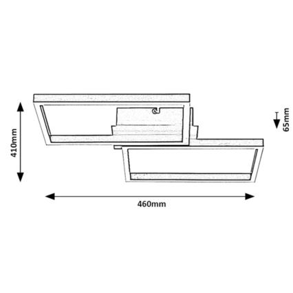 Rabalux - LED RGBW Dimmable ceiling light LED/40W/230V 2700-6500K + remote control