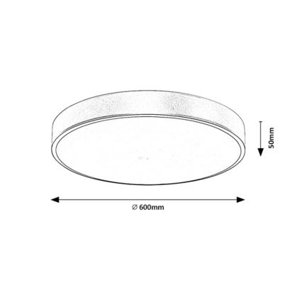 Rabalux - LED Dimmable ceiling light LED/60W/230V 3000-6000K + remote control