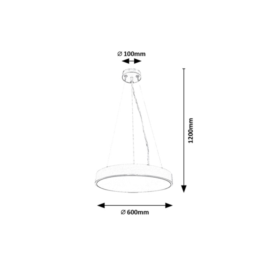 Rabalux - LED Dimmable chandelier on a string LED/60W/230V silver 3000-6000K + remote control