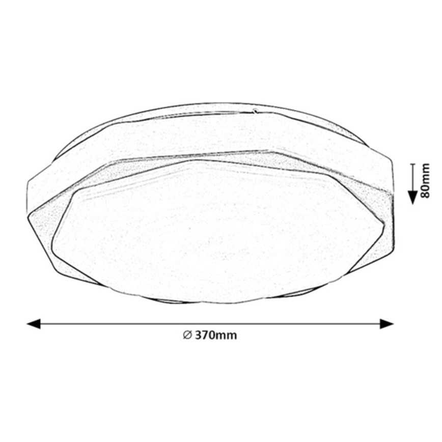 Rabalux - LED Dimmable ceiling light LED/18W/230V 3000K/4000K/6000K + remote control