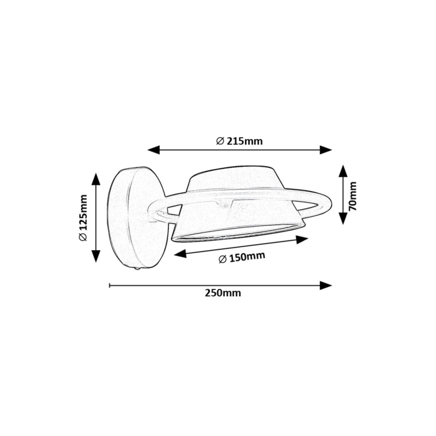 Rabalux - LED Wall light LED/6W/230V 3000K black