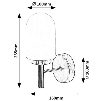 Rabalux - Bathroom wall light 1xE14/10W/230V IP44 bronze
