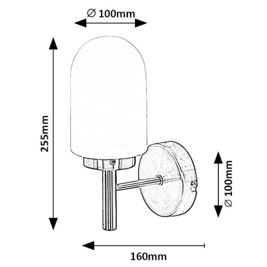Rabalux - Bathroom wall light 1xE14/10W/230V IP44 bronze