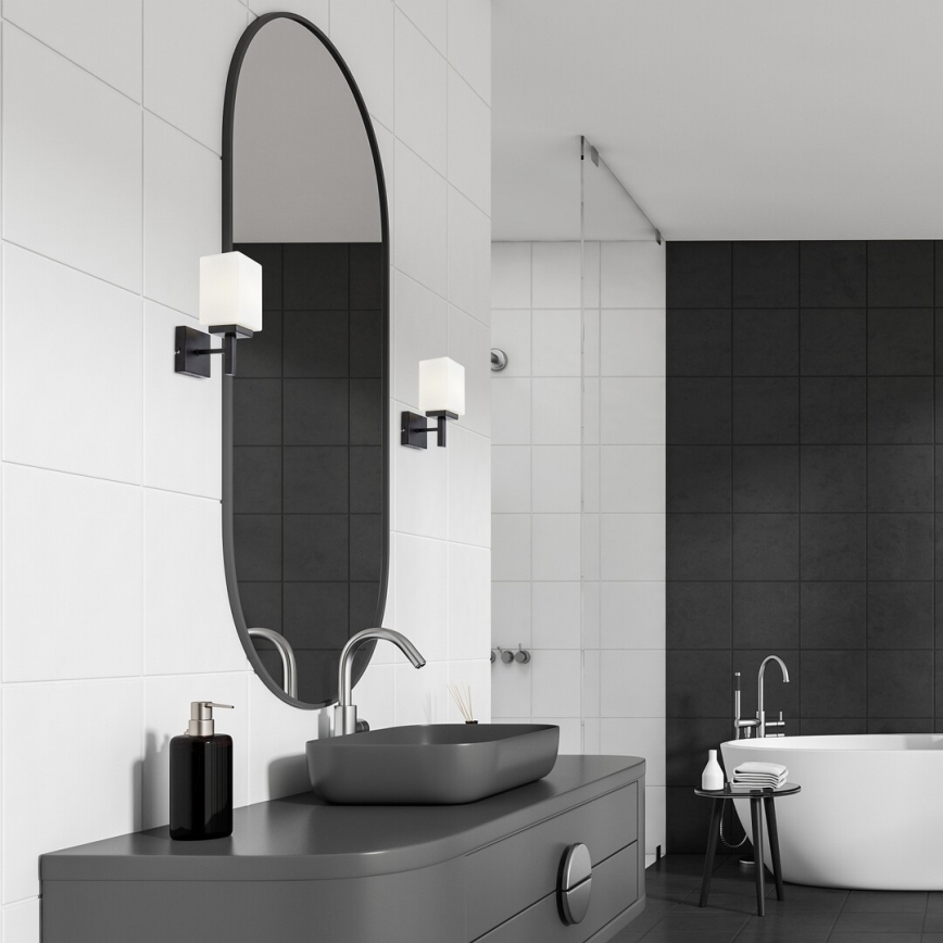 Rabalux - Bathroom wall light 1xE14/10W/230V IP44 black