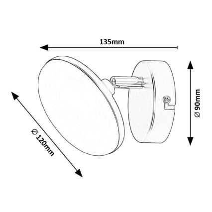 Rabalux - LED Wall light LED/4W/230V 3000K black