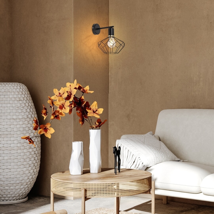 Rabalux - Wall light 1xE27/40W/230V d. 20 cm black