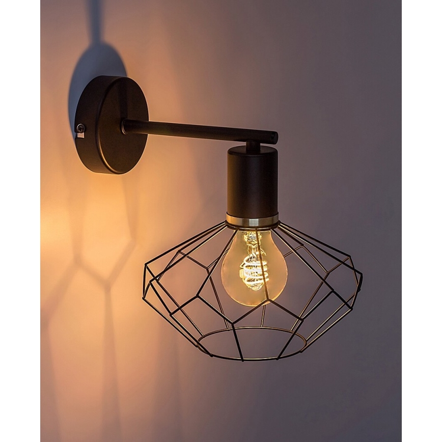 Rabalux - Wall light 1xE27/40W/230V d. 20 cm black