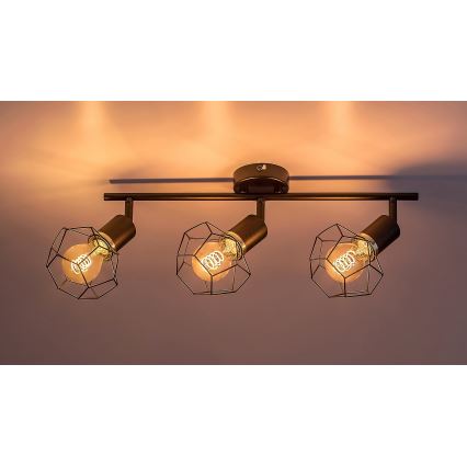 Rabalux - Spotlight 3xE27/40W/230V black