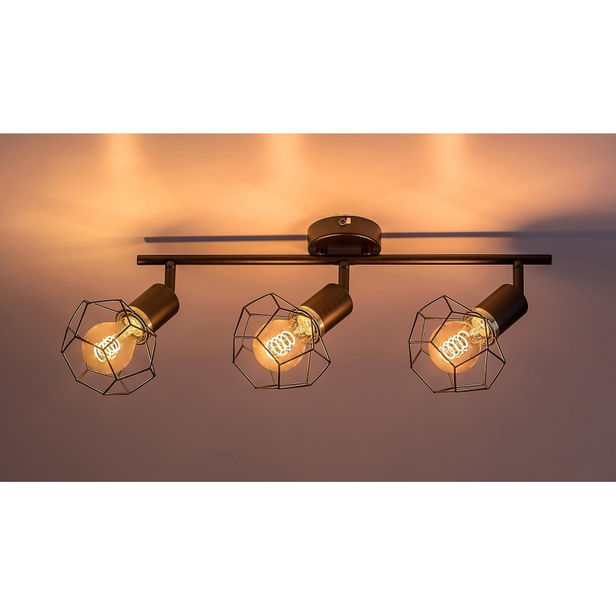 Rabalux - Spotlight 3xE27/40W/230V black