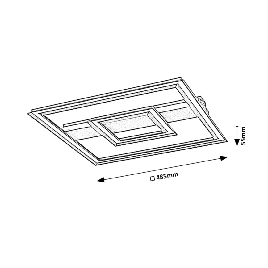 Rabalux - LED Ceiling light LED/48W/230V 3000K black