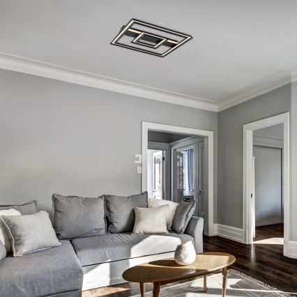 Rabalux - LED Ceiling Light LED/48W/230V 3000K Black 48.5x48.5 cm