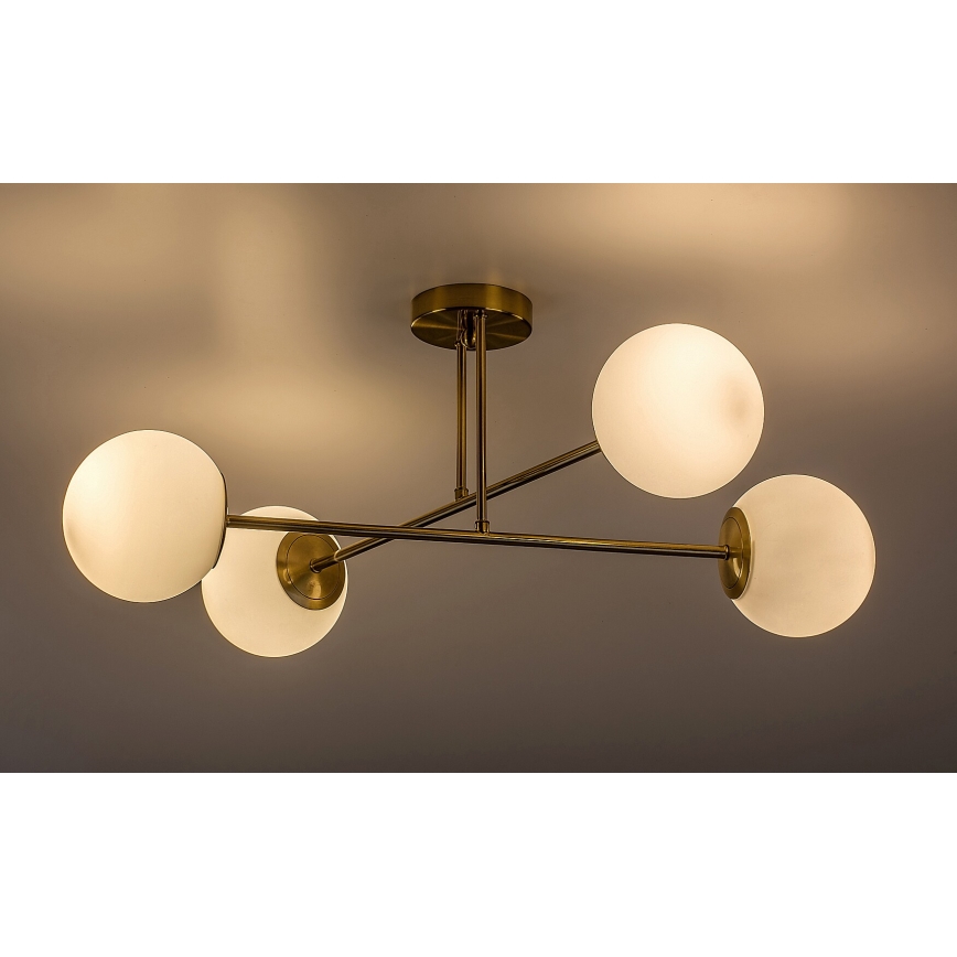Rabalux - Chandelier on a pole 4xE27/35W/230V gold