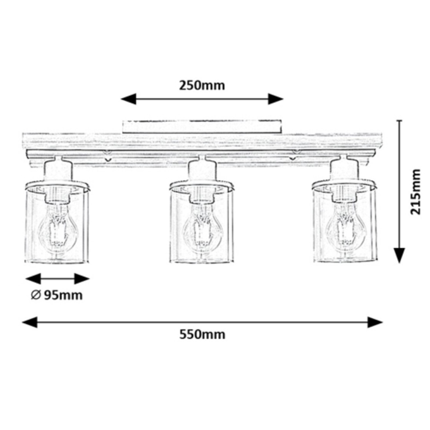 Rabalux - Surface-mounted chandelier 3xE27/230V