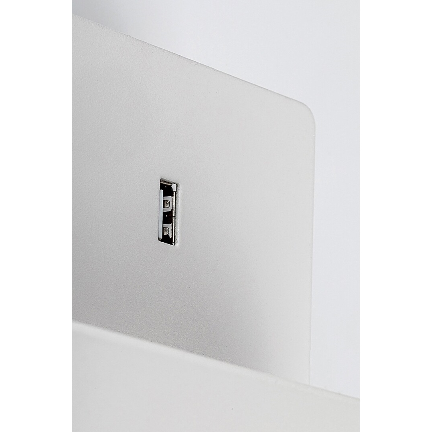 Rabalux - Wall lamp with shelf and USB port 1xGU10/25W/230V white
