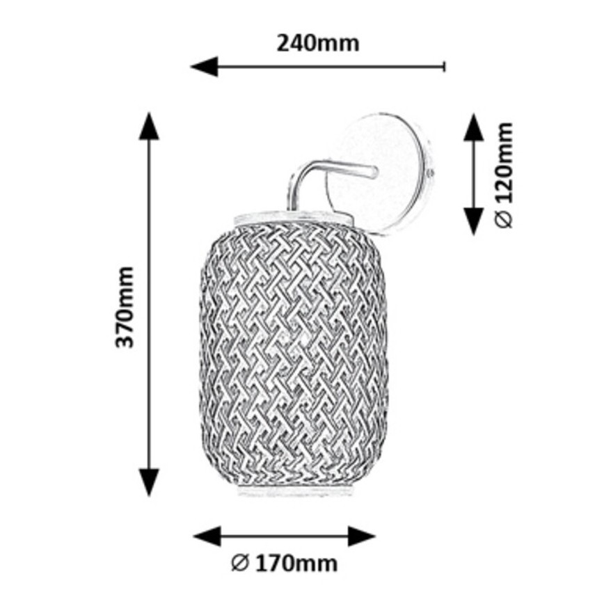 Rabalux - Wall light 1xE27/40W/230V rattan