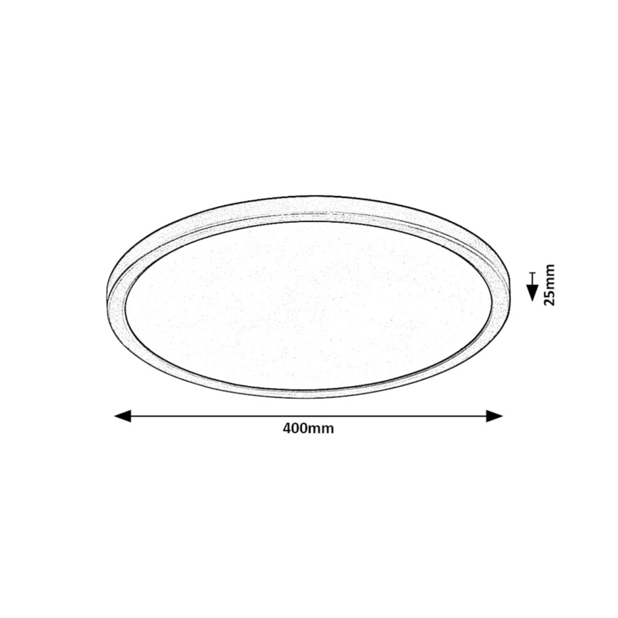 Rabalux - LED Ceiling light LED/36W/230V 3000/4000/6000K d. 40 cm black