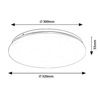 Rabalux - LED Ceiling light LED/18W/230V 3000K 32 cm
