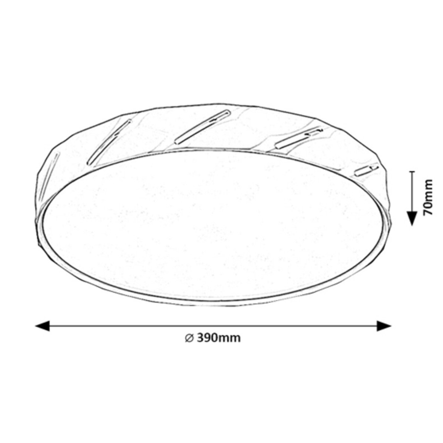 Rabalux - LED Ceiling light LED/25W/230V 4000K d. 39 cm black