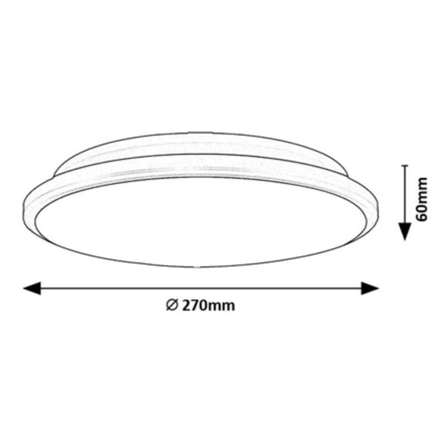 Rabalux - LED Ceiling light LED/18W/230V 3000K black 27 cm