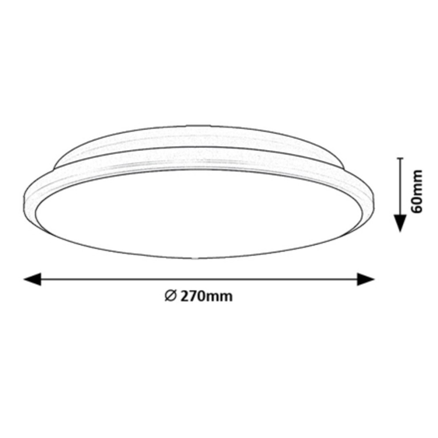 Rabalux - LED Ceiling light LED/18W/230V 4000K silver 27 cm