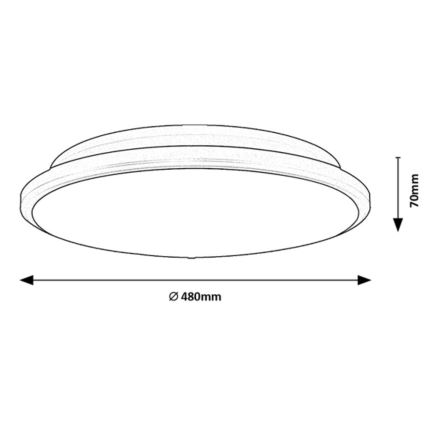 Rabalux - LED Ceiling light LED/45W/230V 4000K silver 48 cm