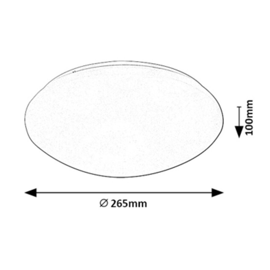 Rabalux - LED Ceiling light with sensor LED/12W/230V IP44 4000K d. 26,5 cm