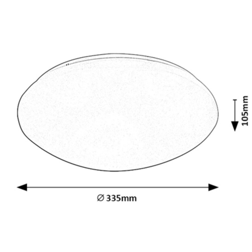 Rabalux - LED Ceiling light with sensor LED/18W/230V IP44 4000K d. 33,5 cm