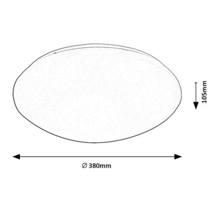Rabalux - LED Ceiling light with a sensor LED/24W/230V IP44 4000K