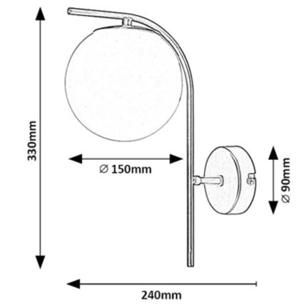Rabalux - Wall lamp 1xE27/20W/230V