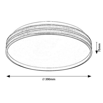 Rabalux - Dimmable LED ceiling light LED/24W/230V 3000-6500K Ø 39 cm + remote control