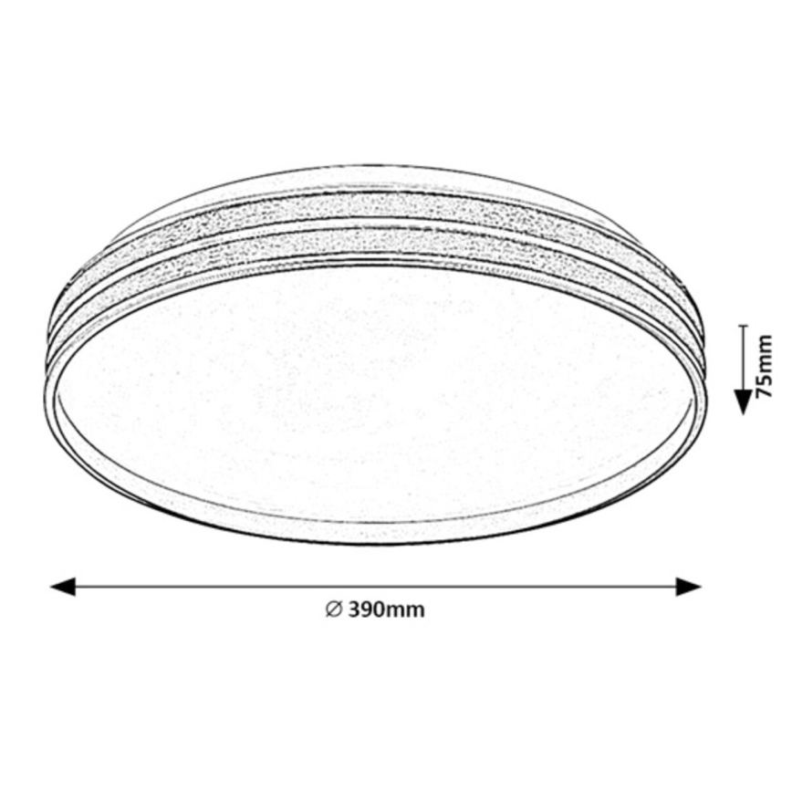 Rabalux - Dimmable LED ceiling light LED/24W/230V 3000-6500K Ø 39 cm + remote control