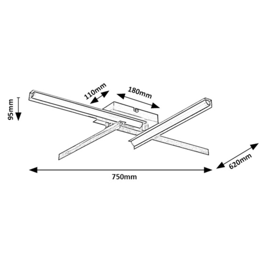 Rabalux - LED Ceiling Light LED/20W/230V 3000K length 75 cm