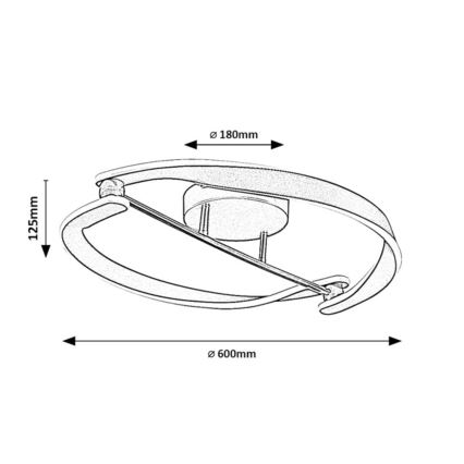 Rabalux - LED ceiling light, 40W, 230V, 3000K, Ø 60 cm