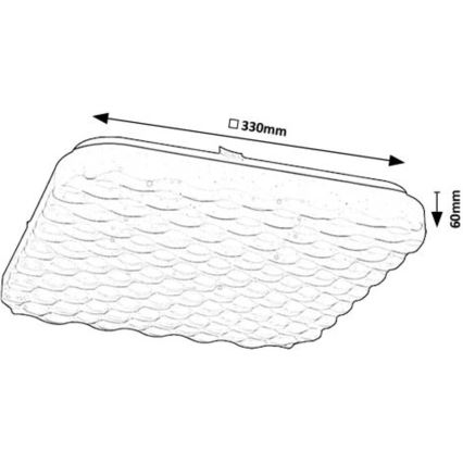 Rabalux - LED Ceiling light LED/24W/230V 4000K 33x33 cm