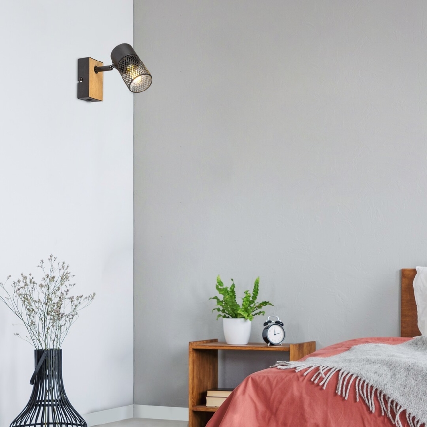Rabalux - Wall spotlight 1xE14/40W/230V oak