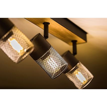 Rabalux - Spotlight 4xE14/40W/230V oak