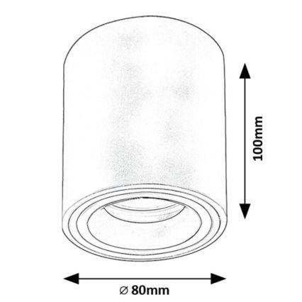 Rabalux - Spotlight 1xGU10/25W/230V round black