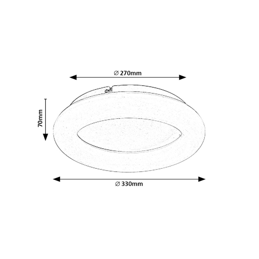 Rabalux - LED Ceiling light LED/24W/230V 4000K d. 33 cm white