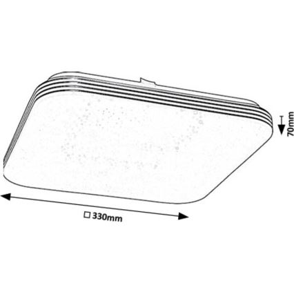 Rabalux - LED Ceiling light LED/18W/230V 4000K 33x33 cm