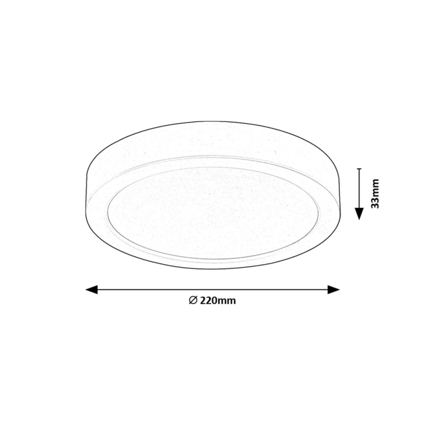 Rabalux - LED Ceiling light LED/24W/230V 4000K d. 22 cm white