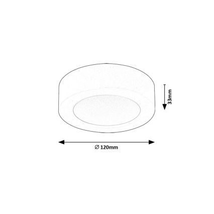 Rabalux - LED Ceiling light LED/7W/230V 3000K d. 12 cm white