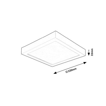Rabalux - LED Ceiling light LED/24W/230V 3000K 22x22 cm white